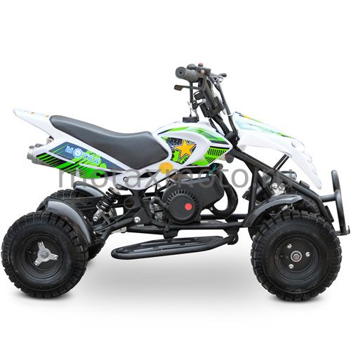 Недорогой квадроцикл MOTAX ATV H4 mini 50cc бело-зеленый