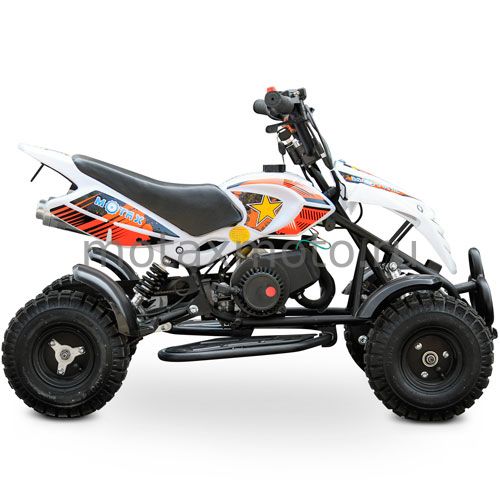 Квадроцикл MOTAX ATV H4 mini 50cc бело-оранжевый