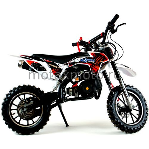 Детский кроссовый мотоцикл MOTAX 50cc с электро стартером бело-красный