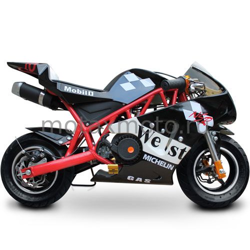 Мини мотоцикл для детей MOTAX 50cc в стиле Ducati черно-белый