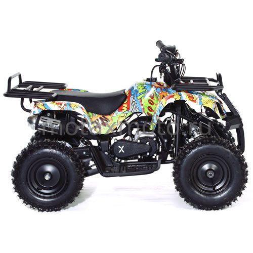 Квадроцикл для детей MOTAX ATV Mini Grizlik X-16 с ручным стартером 50cc бомбер