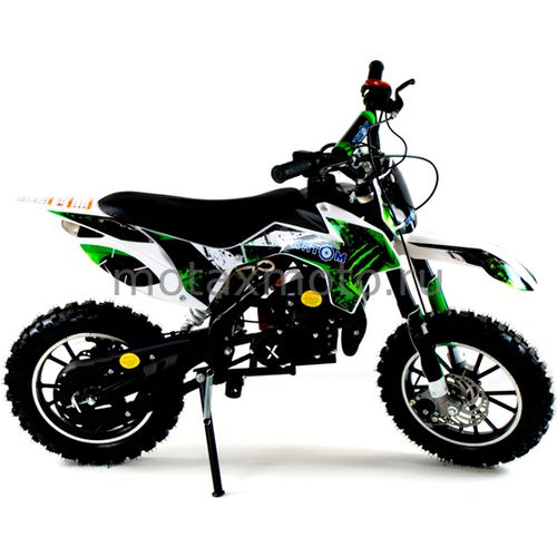 Детский кроссовый мотоцикл MOTAX 50cc с электростартером бело-зеленый