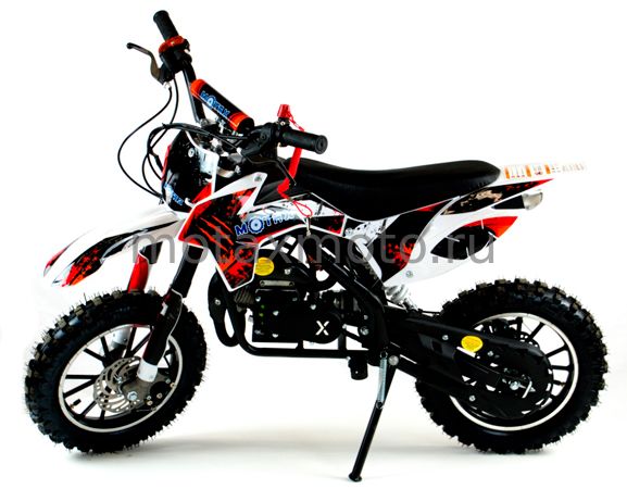 Детский кроссовый мотоцикл MOTAX 50 с электростартером бело-красный .