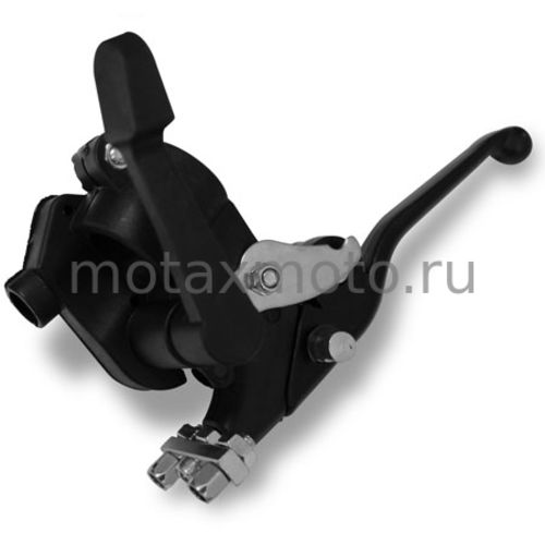 Ручка тормоза правая с курком газа под два троса для детского квадроцикла MOTAX ATV X-16, H4 mini 49сс 2Т