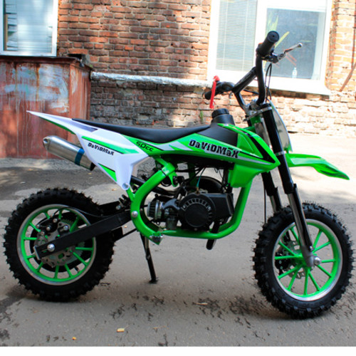 Детский кроссовый мотоцикл DaVidMax 50 зеленый